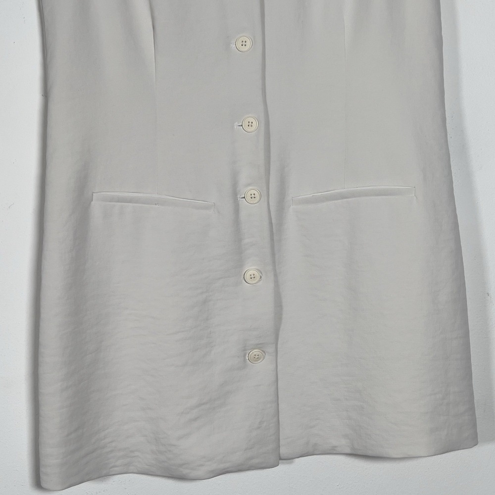 Abercrombie & Fitch Iso Vest Mini Dress Sz L Off white Sleeveless - Picture 5 of 11